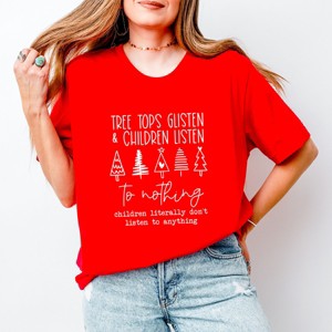 Simply Sage Market Tree Tops Glisten and Children Listen to Nothing Short Sleeve Tee - 1 of 4