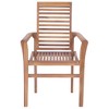 vidaXL Stacking Dining Chairs 4 pcs Solid Teak - 4 of 4