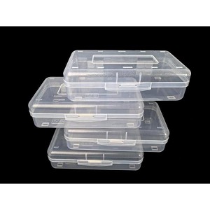 4E's Novelty 4 Pack Clear Pencil Boxes for Pencil Boxes for School as School Supply Box - 1 of 1