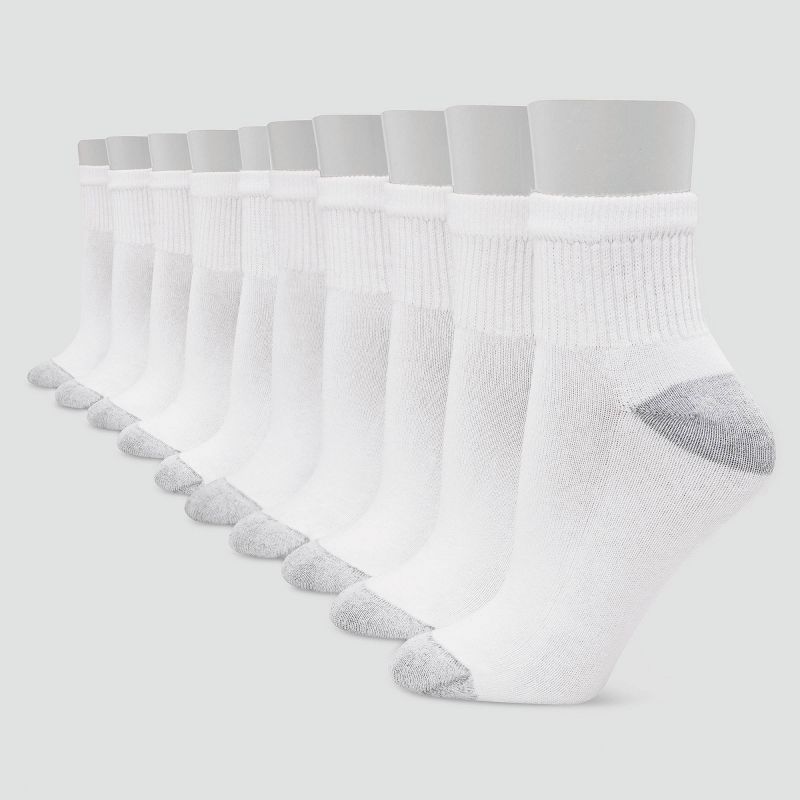 Hanes Women's Cushioned 10pk Ankle Socks - 5-9, 1 of 5