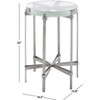 Evyanna Round Bubble Glass Accent Table - AMH8347A - Silver/Clear - Safavieh Couture - 3 of 3