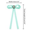 INSPIRE CHIC Women's Pre-Tied Long Ribbon Bowknot Faux Pearl Brooch Pin Tie - 2 of 4