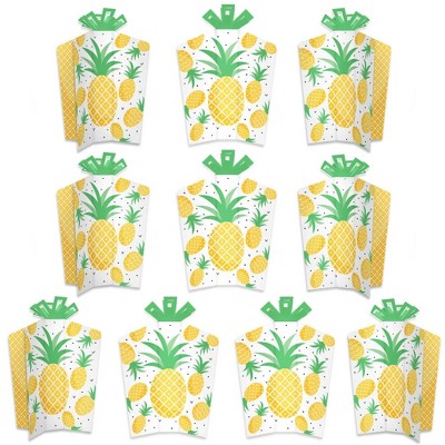 Big Dot of Happiness Tropical Pineapple - Table Decorations - Summer Party Fold and Flare Centerpieces - 10 Count