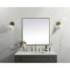 Elegant Lighting Metal Frame Square Mirror 24 inch in Brass - 2 of 4