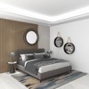 Olivia & May Metal Round 2 Shelf Wall Shelf with Hanging Rope Black: Industrial Style, Iron Frame, Wall Storage Display - 4 of 4