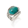 Ross-Simons Oval Turquoise Floral Ring in Sterling Silver - 4 of 4