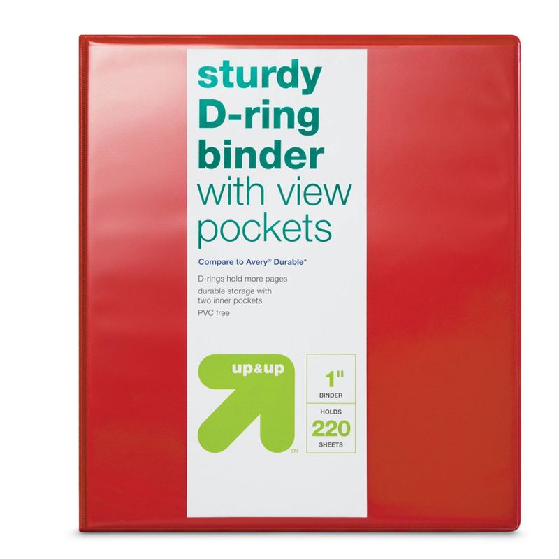 1" 3 Ring Binder Clear View - up & up™, 4 of 5
