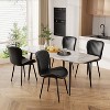 Dining Chairs Set of 2/4/6, Modern Upholstered Pu Leather Kitchen Side Chairs Comfy Backrest - 3 of 4
