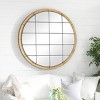 Industrial Wood Round Wall Mirror - Olivia & May - 2 of 4