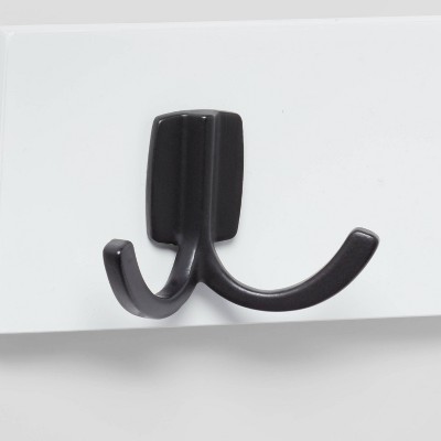 Modern Octopus 5 Rail Matte Black Hooks White - Brightroom&#8482;_0