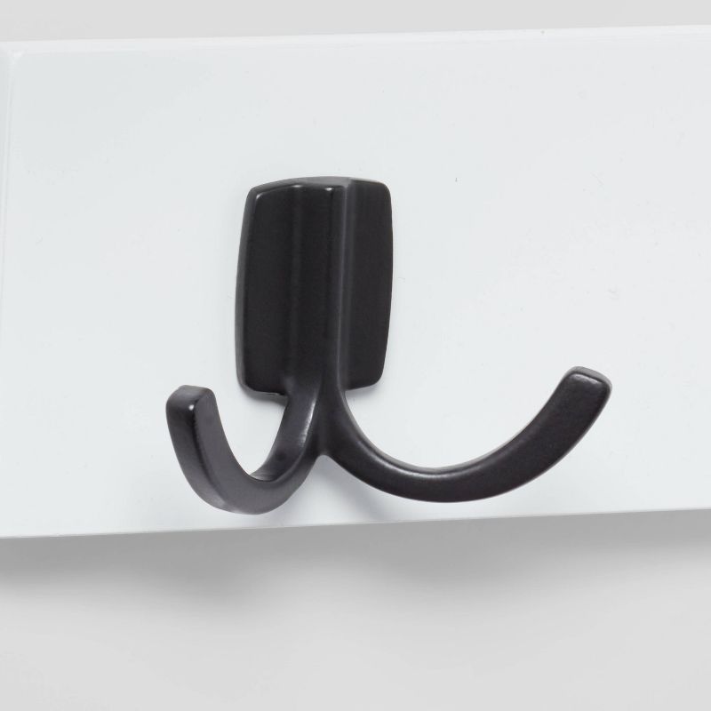 Modern Octopus 5 Rail Matte Black Hooks White - Brightroom&#8482;, 4 of 5