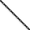 Chisel Stainless Steel Polished Black IP-plated 2.2mm 20" Fancy Box/Paperclip Link Chain Necklace - 2 of 4