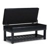NicBex Faux Leather Storage Ottoman Bench,Upholstered Storage Ottoman with Open Slat Bottom Shelf,Modern Storage Bench for Living Room,Bedroom - 2 of 4