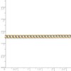 Black Bow Jewelry 3.4mm 14k Yellow Gold & Rhodium Hollow Pave Curb Chain Bracelet - 4 of 4