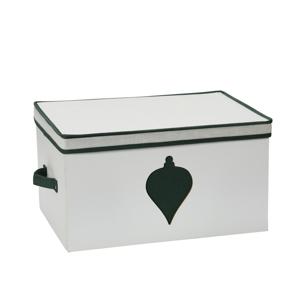 Household Essentials Ornament Storage Chest with 24 Pockets Red