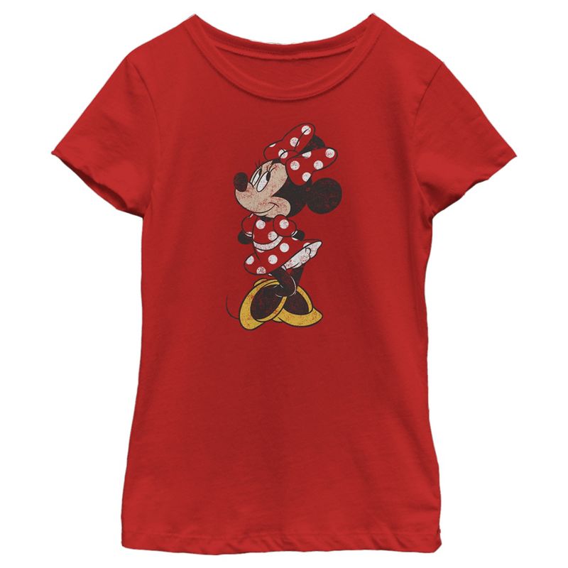 Girl's Disney Minnie Distressed T-Shirt, 1 of 6