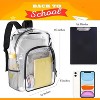 MaseiKar Clear Backpack Heavy Duty Clear Bookbag Transparent Plastic Backpacks for School Work Concert College,Black - 3 of 4