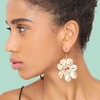 SOHI Women's Gold  Metallic Flora Drop Earrings - 3 of 3