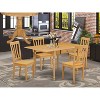 HomeStock 5-Pc Natural Oak Finish Solid Wood Top-Dining Room Set with Dropleaf-Seats 4 - 2 of 4