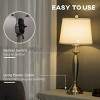 Silver Bohemian Desk 3-Piece Lamp Set, 63.75" Floor Lamps Elegant Lamp And Two 27.5"Trumpet Desk Lamp For Living Rooms, Bedroom, Offices-The Pop Home - 3 of 4