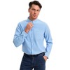 INSPIRE CHIC Men's Long Sleeve Button Down Collar Regular Fit Business Oxford Dress Shirt - 2 of 4