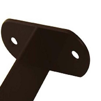 Espresso Stainless Steel Adjustable Ceiling Curtain Rod Holder