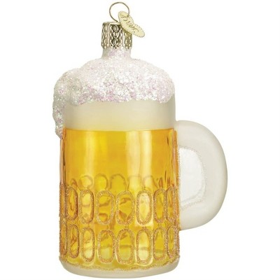 Old World Christmas Glass Blown Ornament for Christmas Tree, Mug of Beer