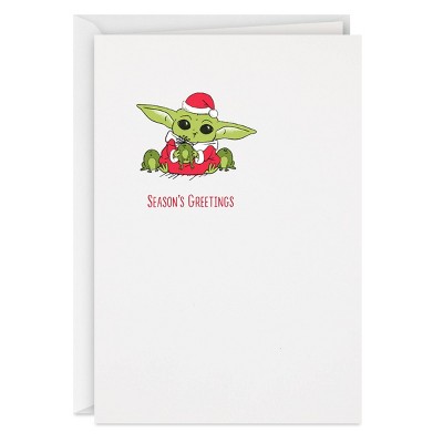 Hallmark 10ct Star Wars: The Mandalorian The Child Boxed Holiday Greeting Card Pack