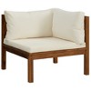 vidaXL 2 Piece Sofa Set with Cream White Cushions Solid Acacia Wood - 3 of 4