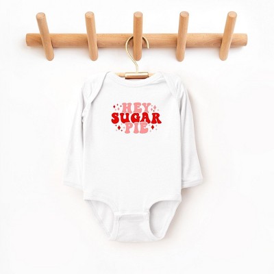 The Juniper Shop Hey Sugar Pie Stars Baby Long Sleeve Bodysuit