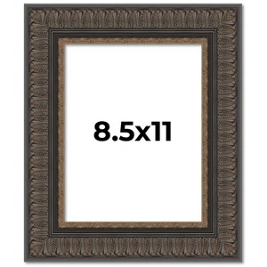 PosterPalooza | Photo Size Museum Brown Picture Frame - UV Acrylic, Foam Board Backing, Hanging Hardware - 1 of 4