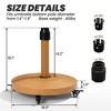 Crestlive Products Patio Umbrella Base with 4 Wheels 55lbs Round Heavy Duty Concrete Stand for Outdoor Market Umbrella - 2 of 4