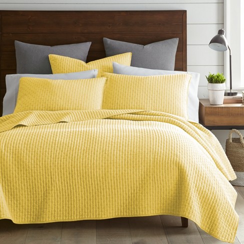 Cross Stitch Yellow Full/queen Quilt Set - Levtex Home : Target