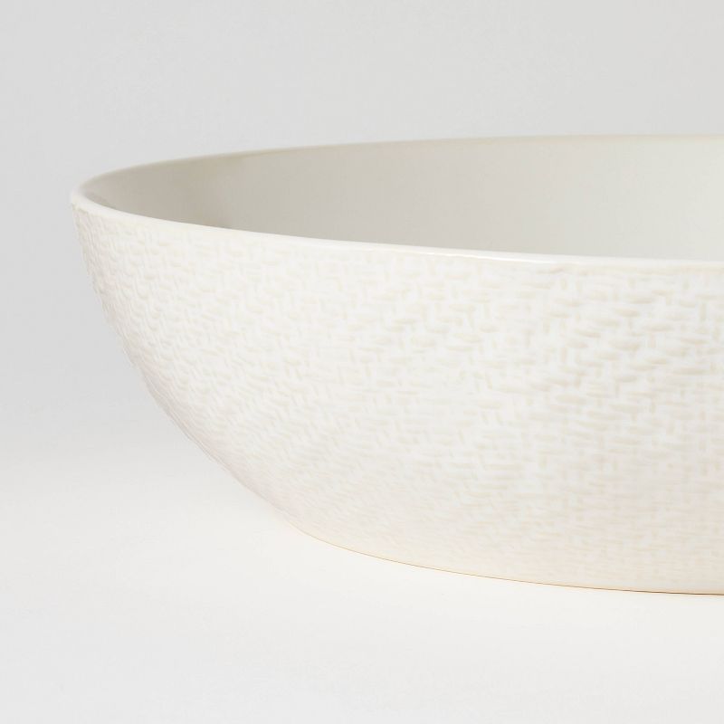 Stoneware Ceramic Round Serving Bowl Cream - Threshold&#8482; designed with Studio McGee, 5 of 6