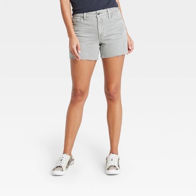 Women's High-Rise Midi Jean Shorts - Universal Thread™ Washed Olive 00