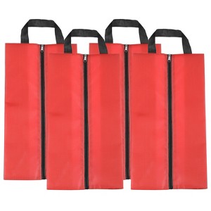 Unique Bargains Waterproof Outdoor Travel Portable Shoes Bag with Zipper 4 Pcs - 1 of 4