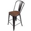Tangkula Set of 4 Iron Dining Chair Counter Stool Kitchen Dining Bar Seats  Bistro Cafe - 2 of 4