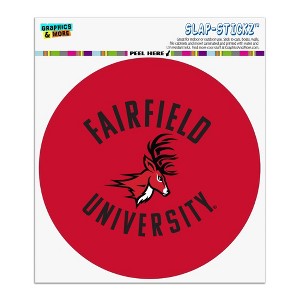 Fairfield University Stags Logo Automotive Car Window Locker Circle Bumper Sticker - 1 of 4