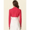 INSPIRE CHIC Women's Elegant Long Sleeve Knit Open Front Crop Bolero Shrug - 3 of 4