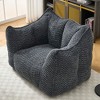 47" Single Bean Bag Chair, Comfy Fireside Chair with Foam Filler, Floor Sofa Chair with Armrest,  Accent Lounge Chair for Living Room Bedroom - 2 of 4