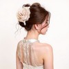 Anna-Kaci Large Sheer Fabric Flower Hair Clip with Layered Petal Design 5in - Mauve Pink - 3 of 4