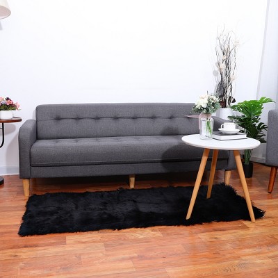 PiccoCasa Modern Bedroom Soft Fluffy Artificial Animal Wool Indoor Floor Mats 1 Pc