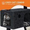 Large Cat Tree for Big Cats, Multi-Level Cat Tower for Indoor Cats, Scratching Post,Condo,Platforms,Cat Tunnel,Hammock,Feeding Station,Pet Play House - 4 of 4