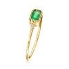 RS Pure by Ross-Simons 0.20 Carat Bezel-Set Emerald Ring With Diamonds in 14kt Yellow Gold - 3 of 4