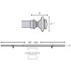 Linen Avenue Glass Square Single and Double Window Curtain Rod Set - 2 of 4