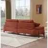GDFStudio Hanlee 103" Modern 3-Seater Wood Upholstered Tufted Sofa with 4 Pillows - 4 of 4