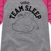 Girls' - Pokémon - Snorlax Team Sleep Shirt Tail Raglan Graphic T-shirt - 2 of 4