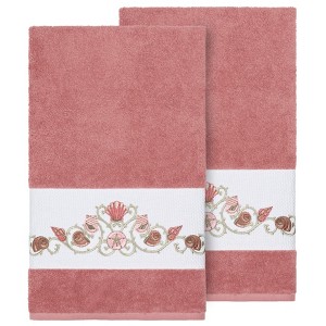 Linum Home Textiles 100% Turkish Cotton BELLA Embellished Towel Set - 1 of 2