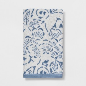 Floral Design Hand Towels Blue - Threshold
