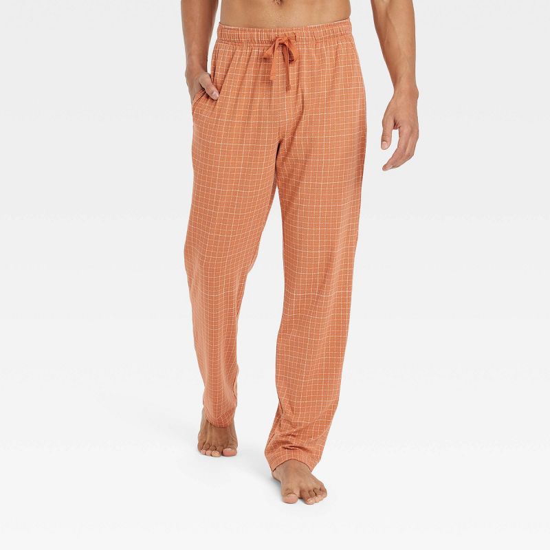 Men&#39;s Rusty Pointe Checkered Knit Pajama Pants - Goodfellow &#38; Co&#8482; Light Brown, 1 of 3